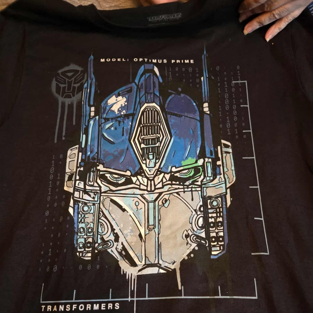 Hasbro Black and Blue Optimus Prime T-Shirt